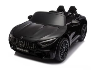 Mercedes Benz SL63 AMG, 12 volt Kinder Accu Auto, rubberen banden, leder zitje en meer!