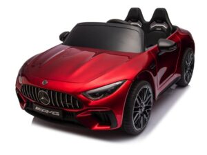 Mercedes Benz SL63 AMG, 12 volt Kinder Accu Auto, rubberen banden, leder zitje en meer!