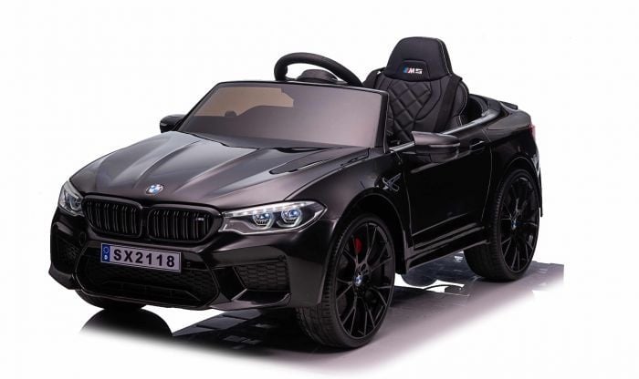 BMW M5, Leder zitje, Rubberen banden, Kinder Accu Auto! - Afbeelding 2