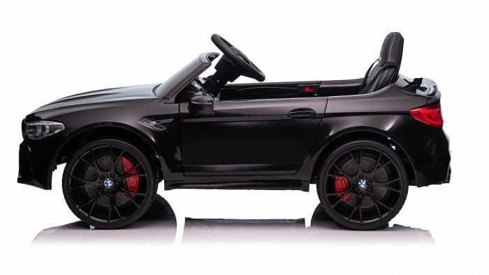 BMW M5, Leder zitje, Rubberen banden, Kinder Accu Auto! - Afbeelding 3