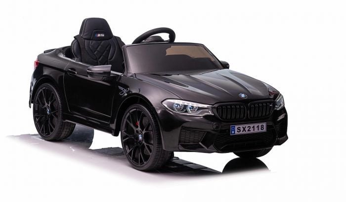 BMW M5, Leder zitje, Rubberen banden, Kinder Accu Auto! - Afbeelding 4