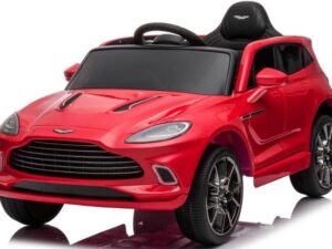 Aston Martin 12v elektrische kinderauto met rubberen banden, leder zitje en meer!