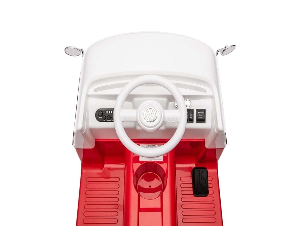 Volkswagen T1 classic bus, 12 volt kinderauto met rubberen banden en meer! - Afbeelding 8