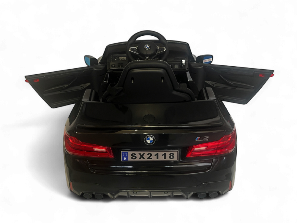 Bmw M5,Lithium, Leder Zitje, Rubberen Banden, Kinder Accu Auto! - Afbeelding 8