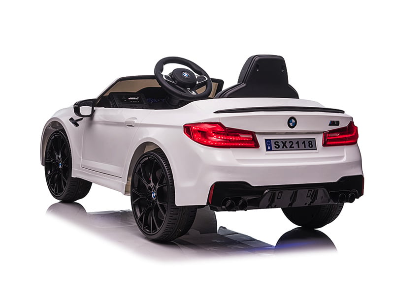 Bmw M5,Lithium, Leder Zitje, Rubberen Banden, Kinder Accu Auto! - Afbeelding 4