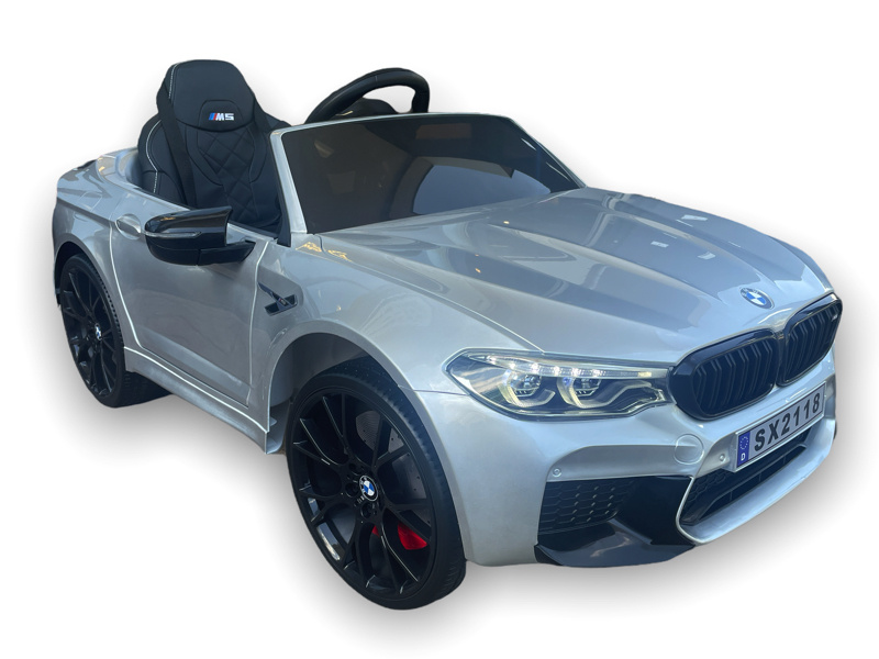 Bmw M5,Lithium, Leder Zitje, Rubberen Banden, Kinder Accu Auto! - Afbeelding 2